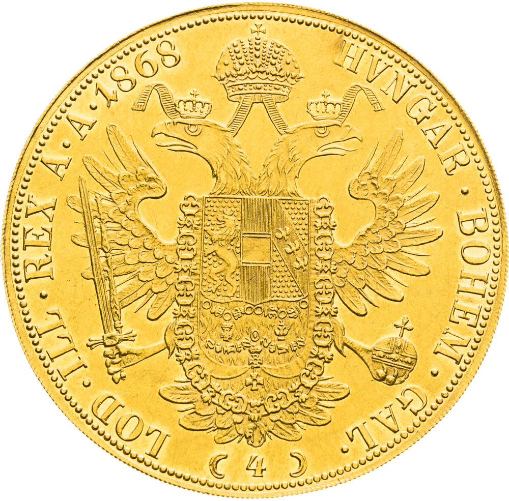 4 Ducats 1868 - back
