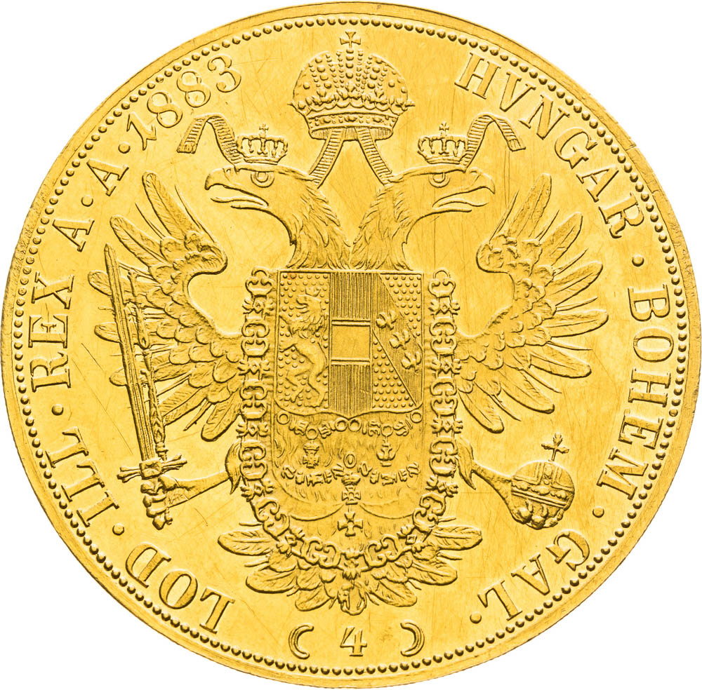 4 Ducats 1883 - back