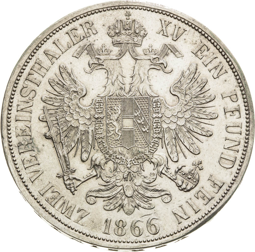 2 Thaler 1866 - back