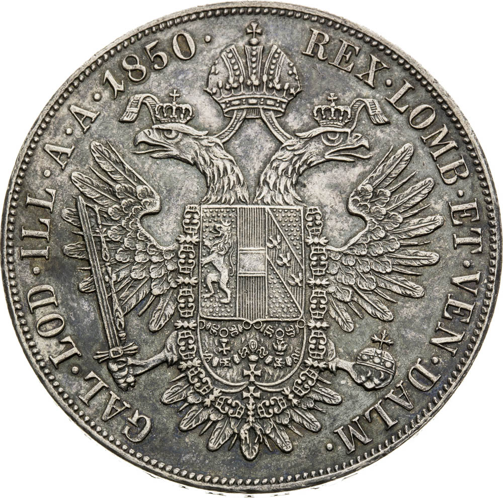 Convention Thaler 1850 - back