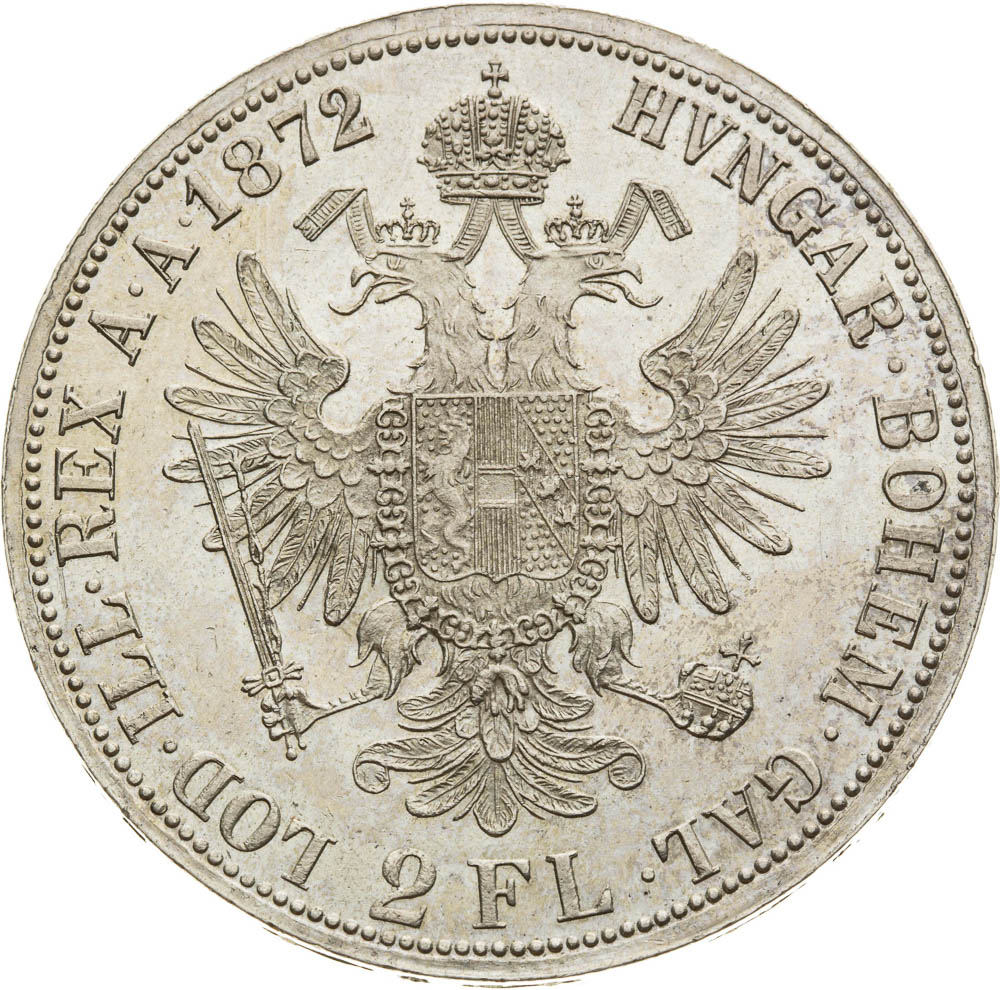 2 Gulden 1872 - back