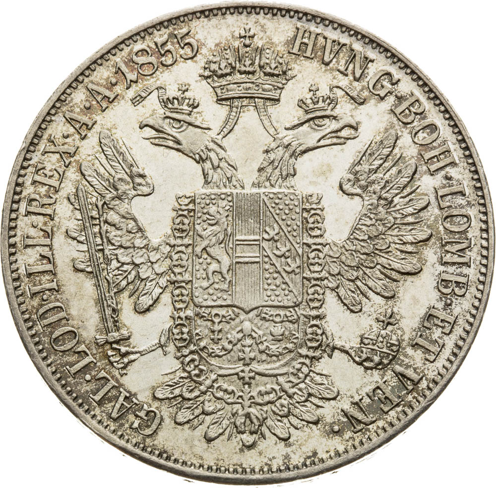 1/2 Thaler 1855 - back