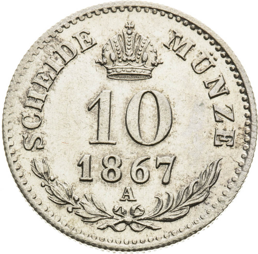 10 Kreutzer 1867 - back