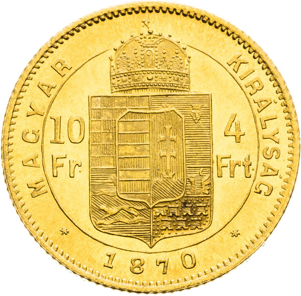 4 Forint 1870 - back