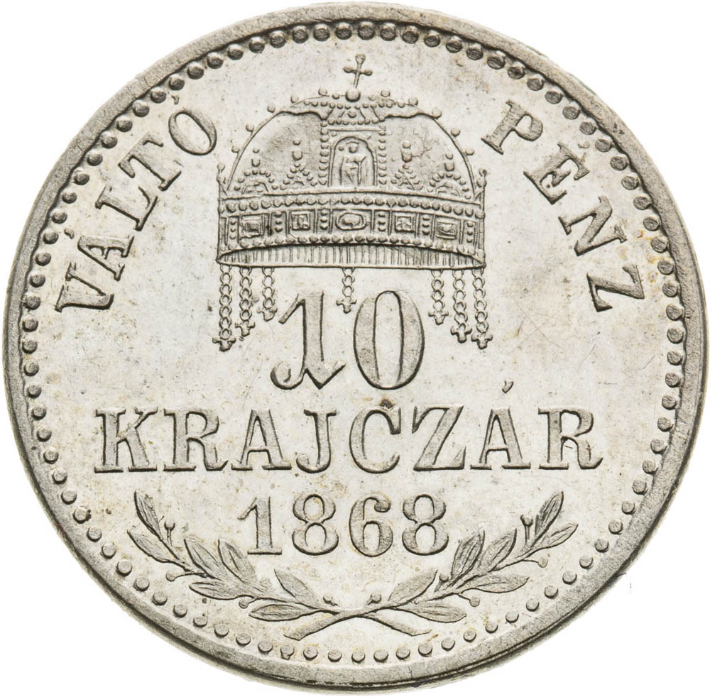 10 Kreutzer 1868 - back