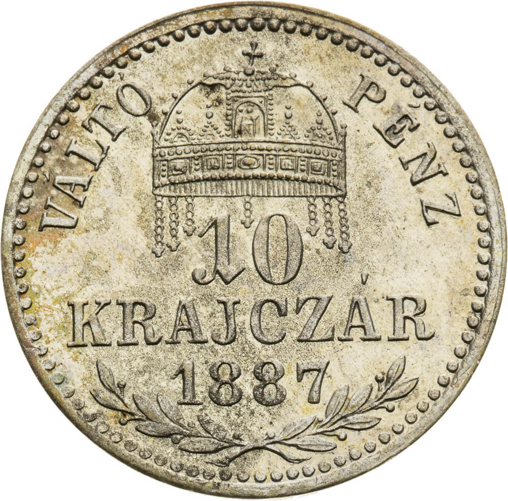 10 Kreutzer 1887 - back