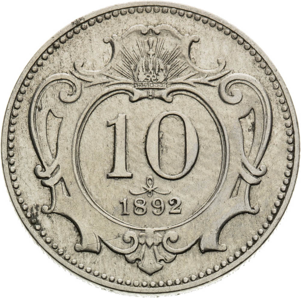 10 Heller 1892 - back