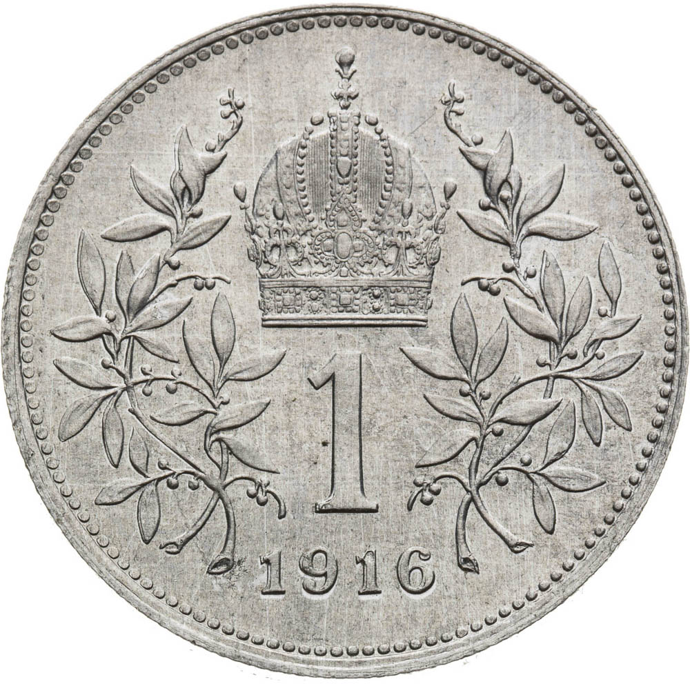 Koruna 1916 (Pattern strike) - back