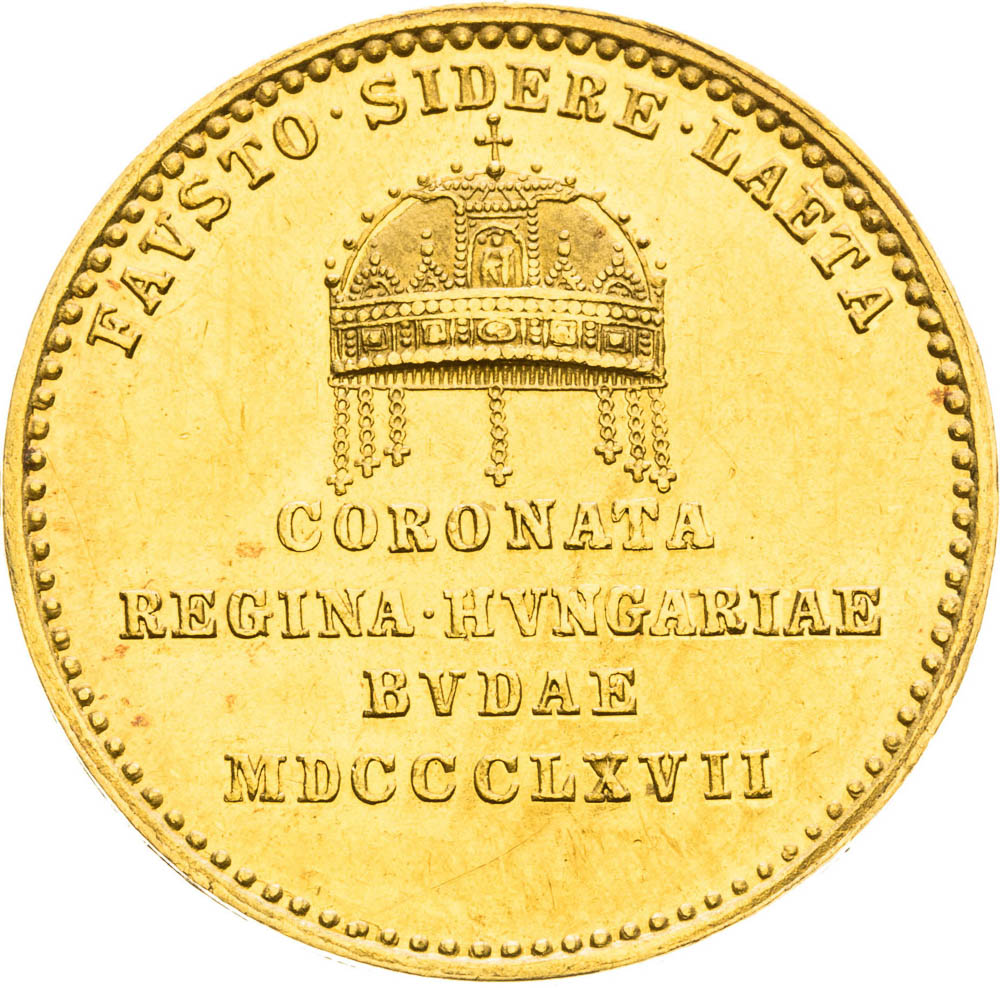 Gold Token 1867 (Ducat) - back