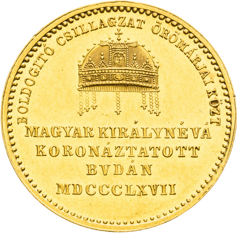 Gold Token 1867 (Ducat) - back