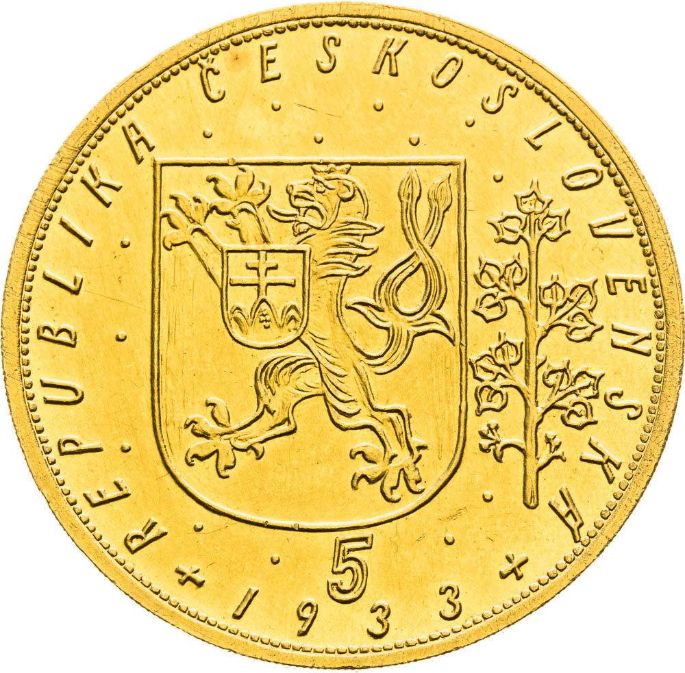 5 Ducats 1933 - front