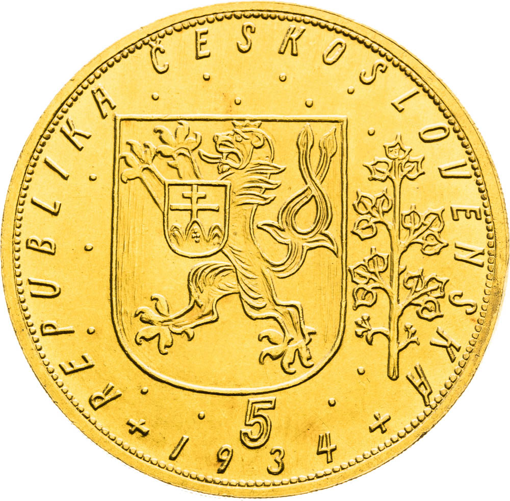 5 Ducats 1934 - front