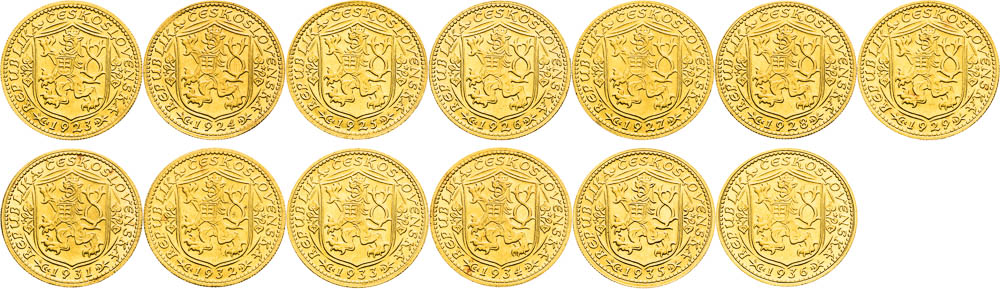 Set of Ducats 1923 - 1936 (13 pcs) - front