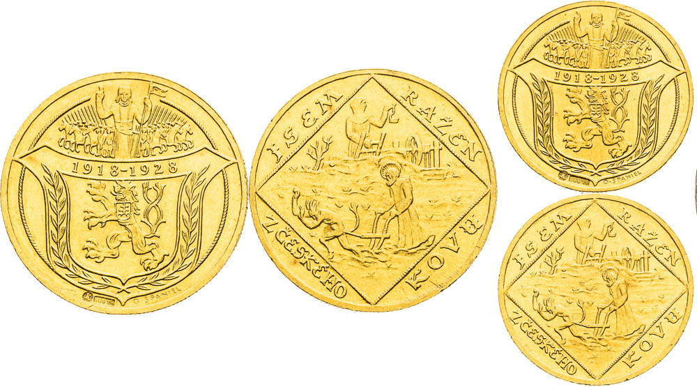 Gold and Silver Medal 1928 (2+1 pcs) - front