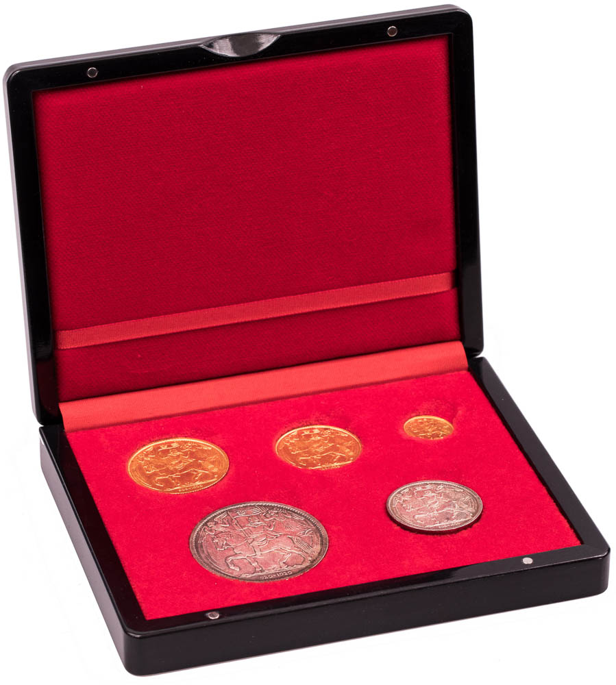 Set of gold and silver medals 1929 (5 pcs) - back