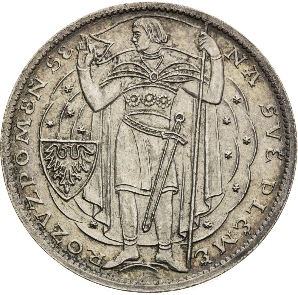 Silver Medal 1929 (pattern strike for 5 Ducats) - front