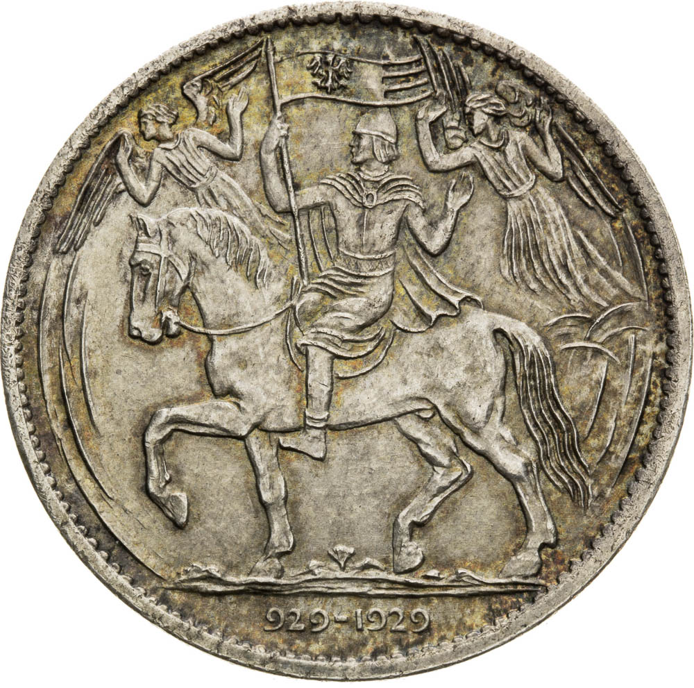Silver Medal 1929 (pattern strike for 5 Ducats) - back