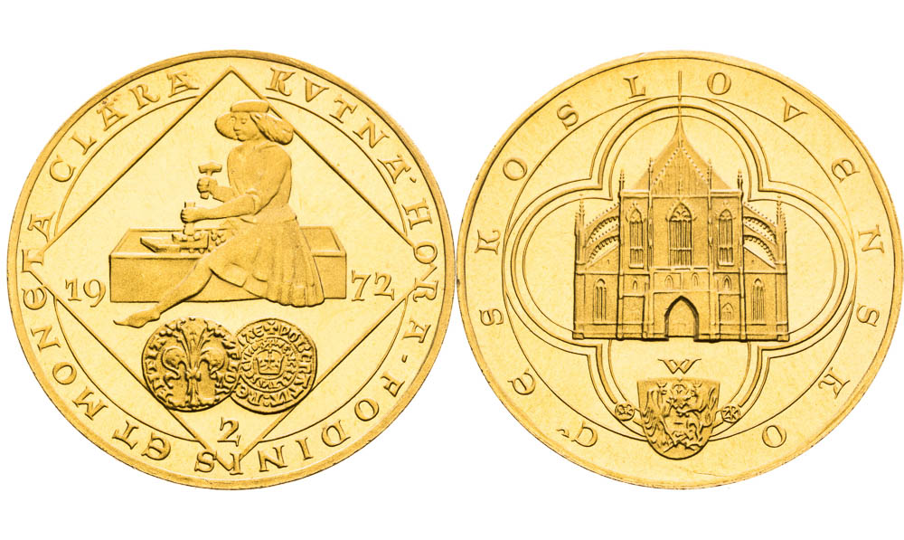 Set of gold Medals 1972 (2 pcs) - back
