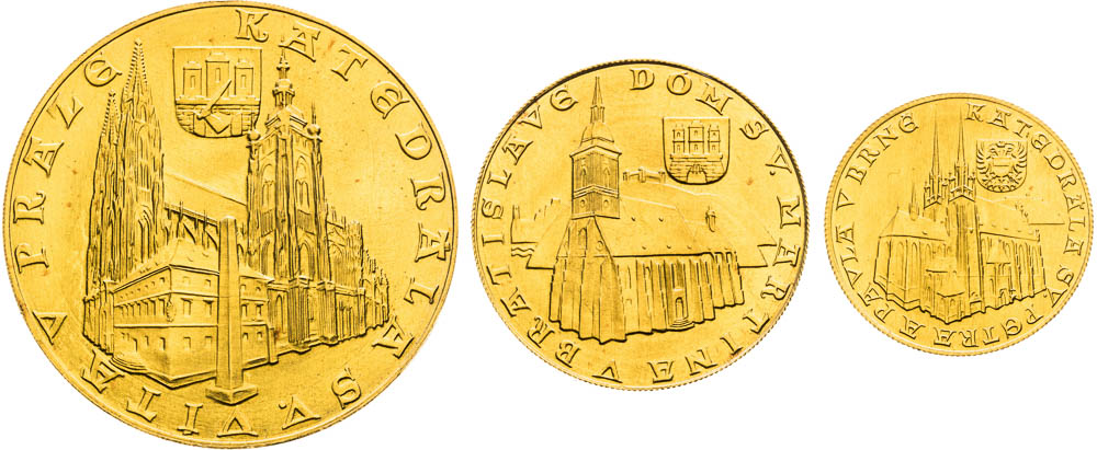Set of gold medals 1973 (3 pcs) - front