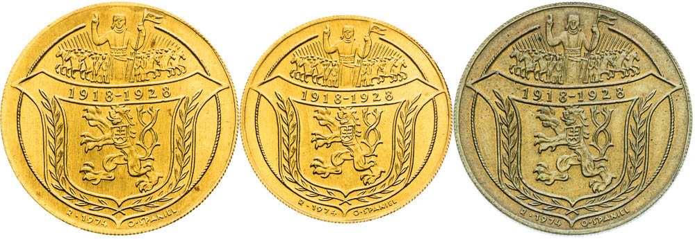 Gold Medals and AE Medal 1928/1974 (2+1 pcs) - front