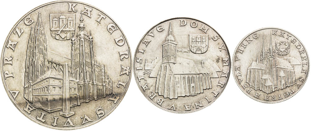 Set of silver medals 1973 (3 pcs) - front