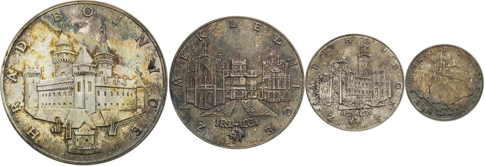 Set of silver and AE medals 1974 (4+4 pcs) - front