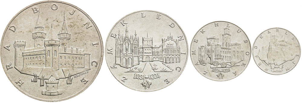 Set of silver and AE medals 1974 (4+4 pcs) - back