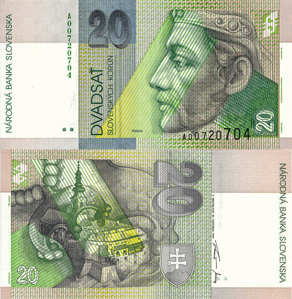 20 Koruna 1997 A - back