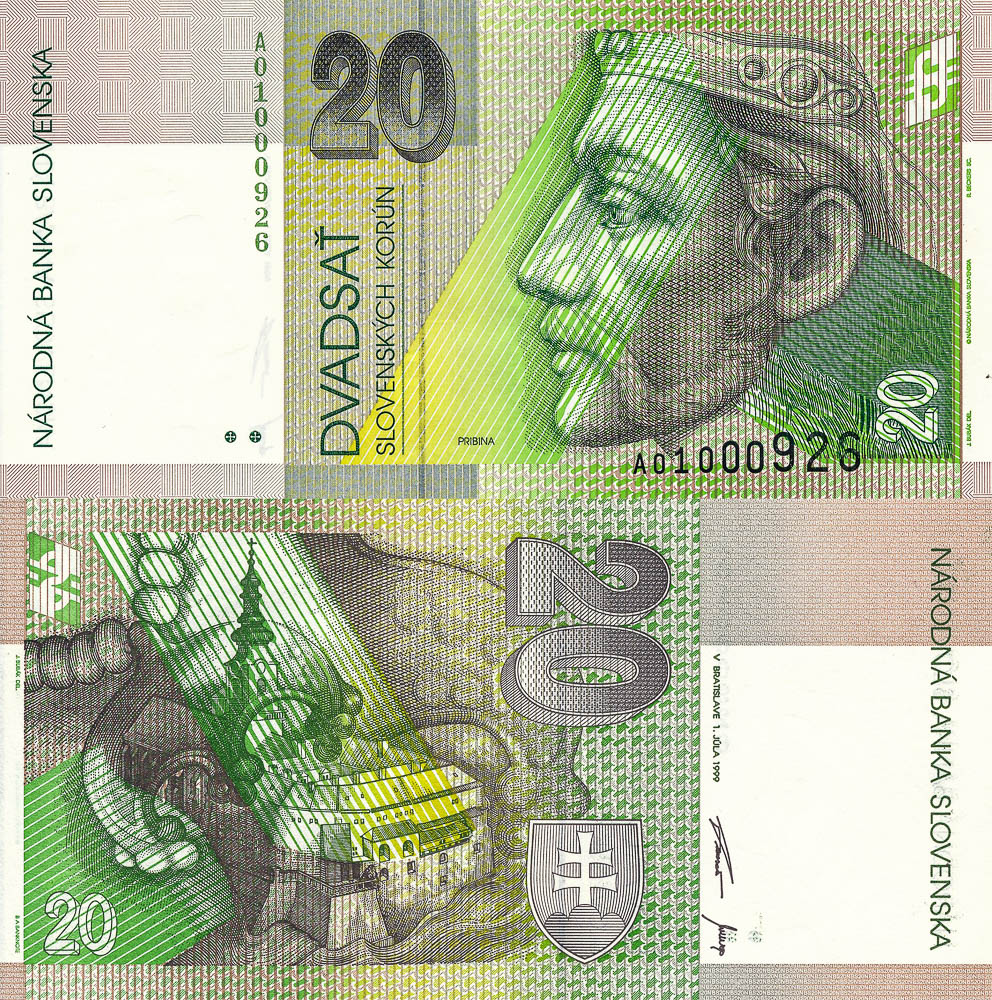 20 Koruna 1999 A - front