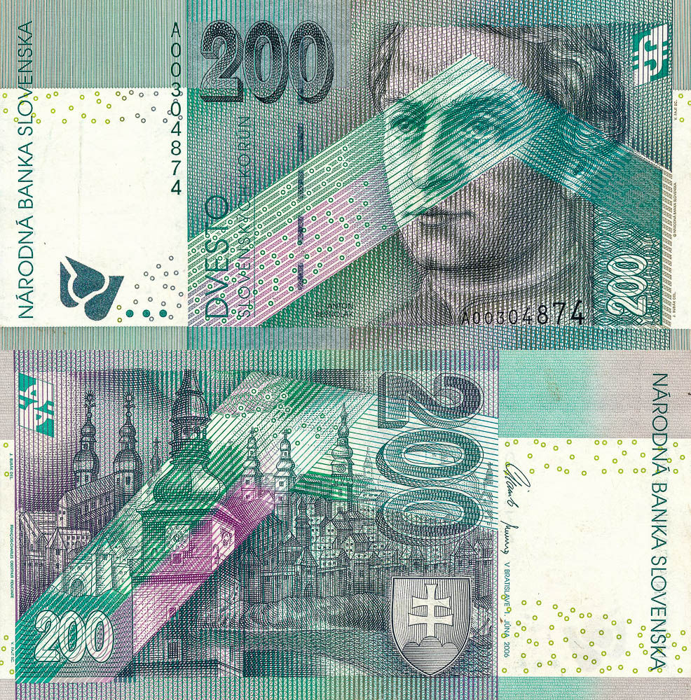 200 Koruna 2006 A - back