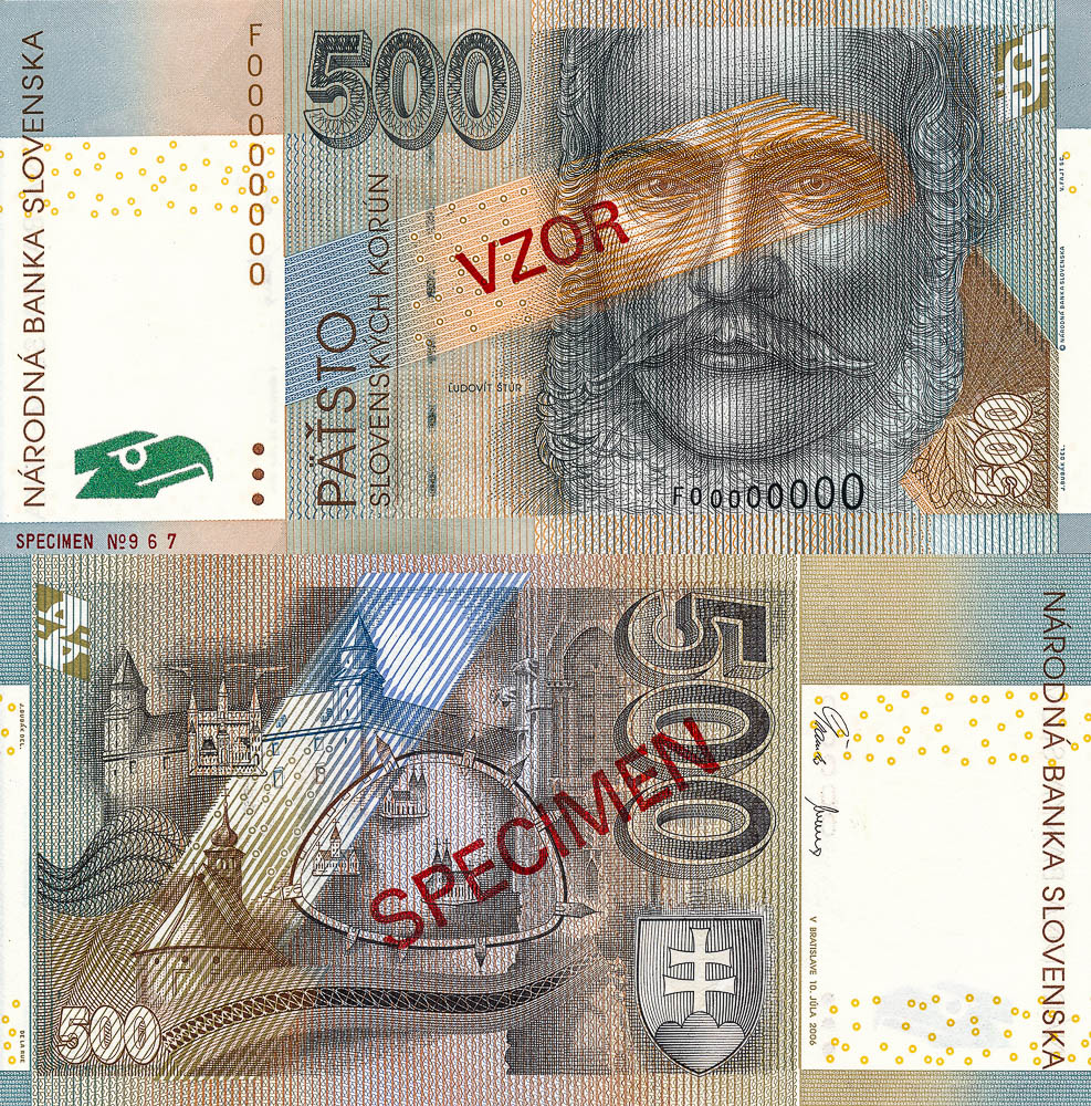 500 Koruna 1993 F (annulus) - back
