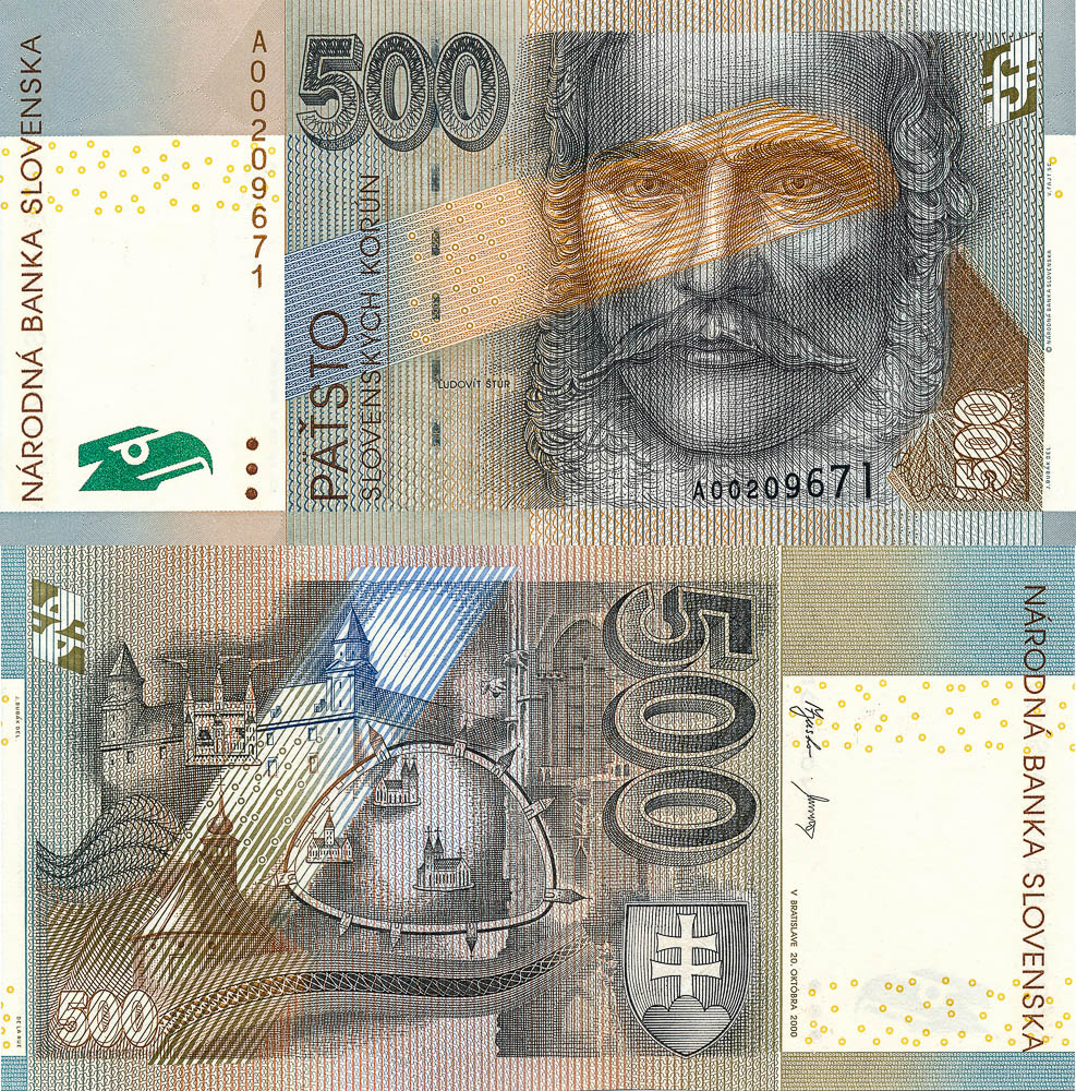 500 Koruna 2000 A - front