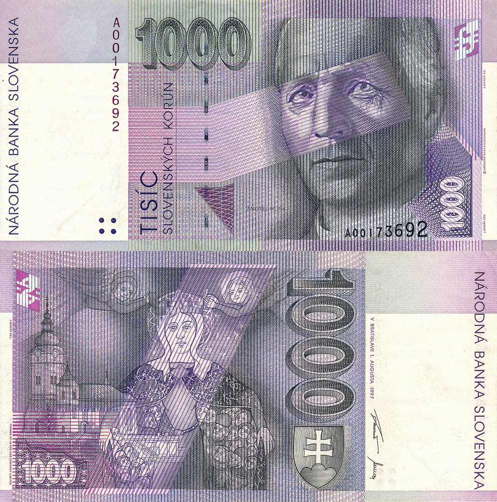 1000 Koruna 1997 A - back