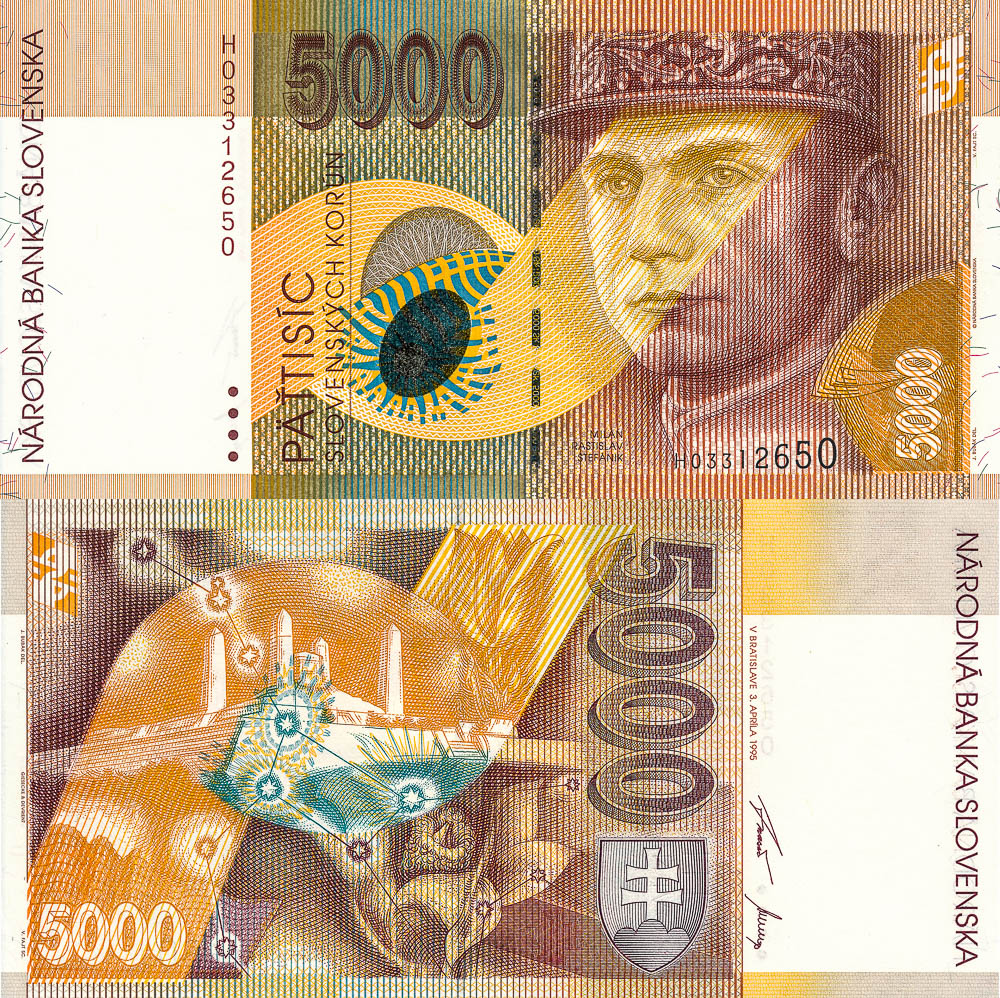 5000 Koruna 1995 H - back