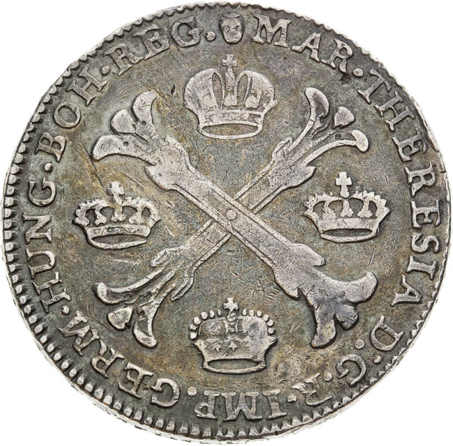 Křížový tolar 1765 - averz