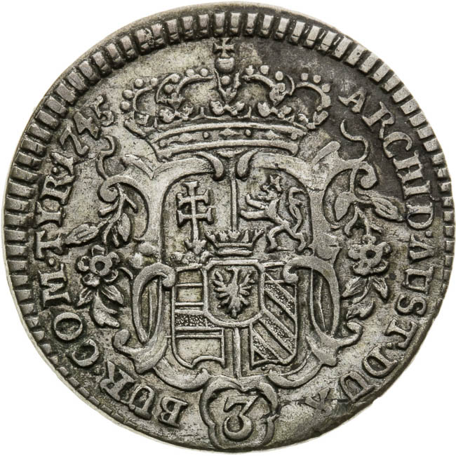 3 Grajciar 1745 - reverz