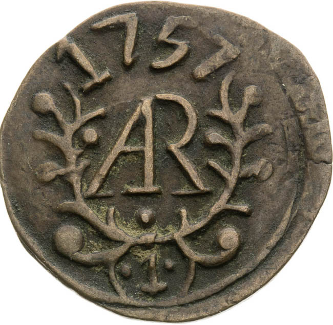 Účelová známka 1757 - reverz