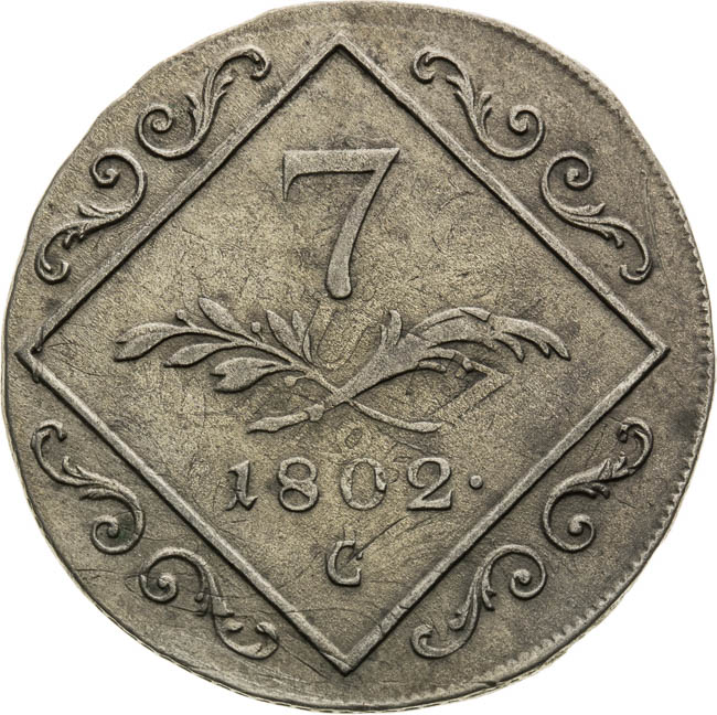 7 Grajciar 1802 - reverz