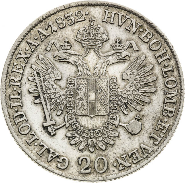 20 Grajciar 1832 - reverz