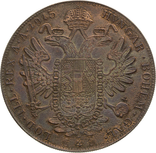 4 dukát 1915 - reverz