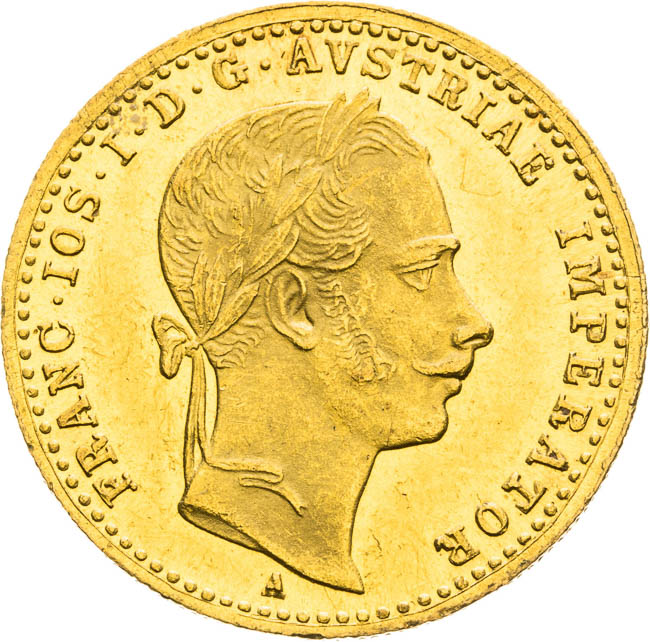 Dukát 1865 - averz