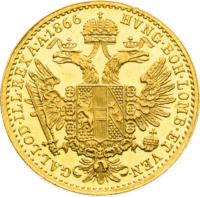Dukát 1866 - reverz