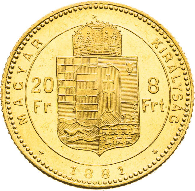 8 Zlatník 1881 - reverz