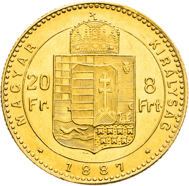 8 Zlatník 1887 - reverz