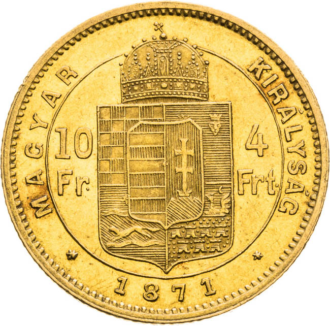 4 Zlatník 1871 - reverz
