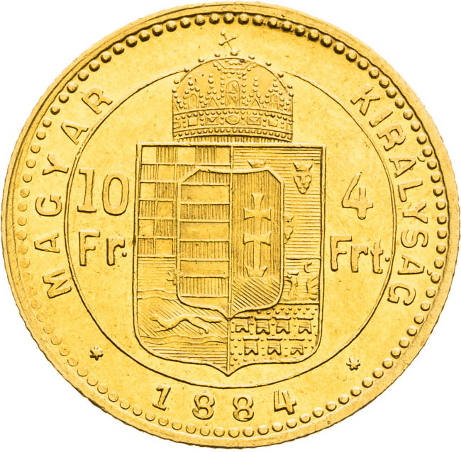4 Zlatník 1884 - reverz