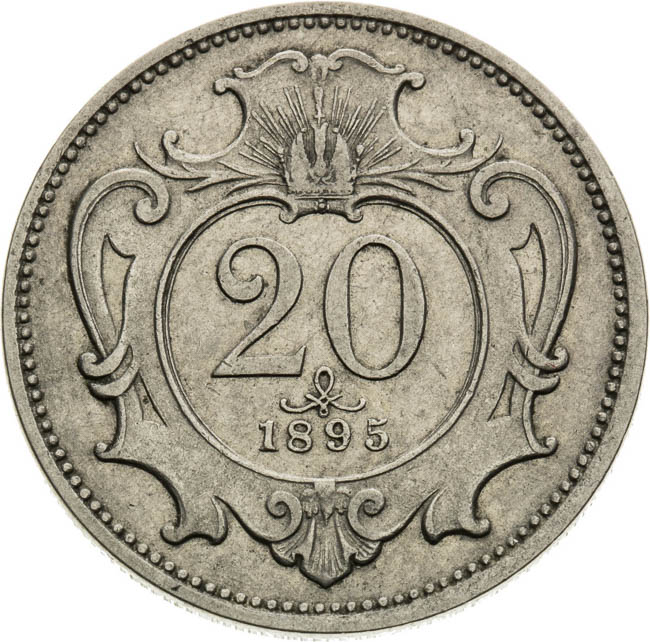 20 Halier 1895 - reverz