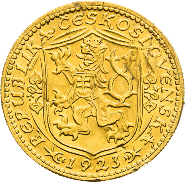 Dukát 1923 - averz