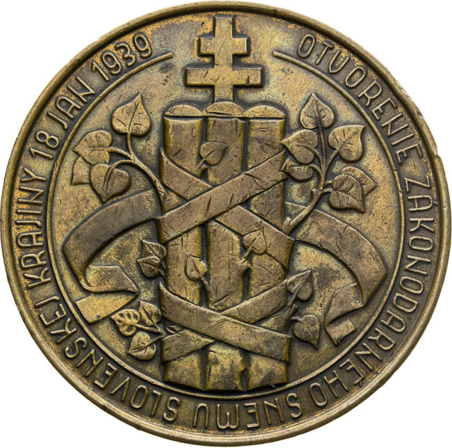 Medaila 1939 - reverz