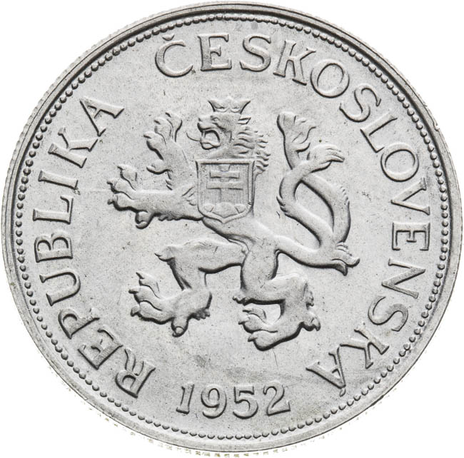 5 Kčs 1952 - averz
